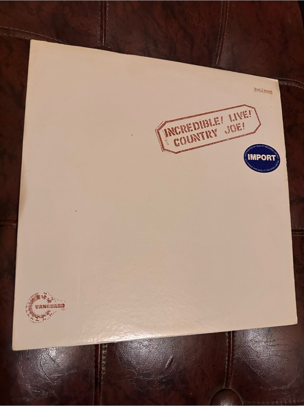 ⭐️ Vintage Incredible! Live! Country Joe! 1972 New York Release LP EUC